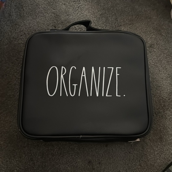 Rae Dunn Organize Black and White Zip Up Cosmetic Bag - Picture 6 of 6